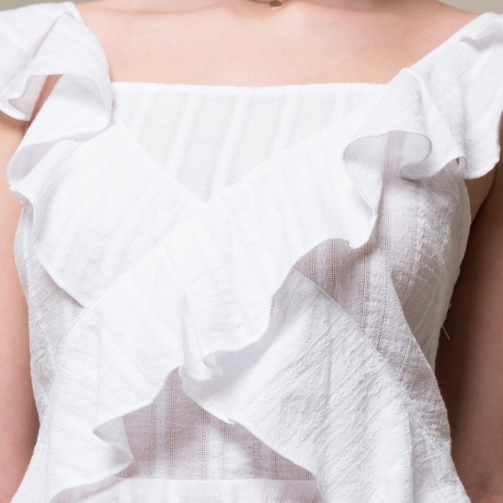 Criss Cross Ruffle Top - Picture 2 of 4